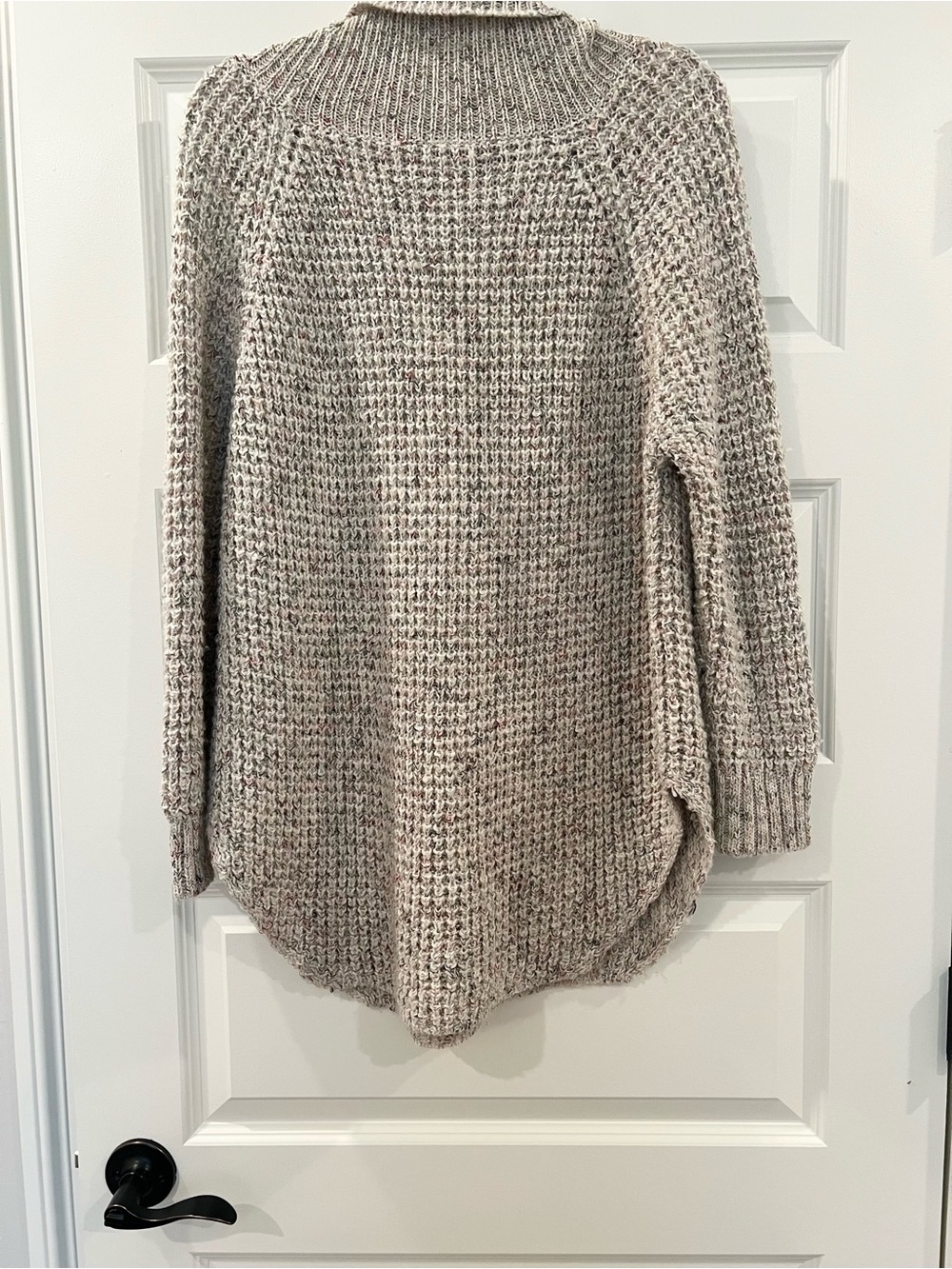 Free People Speckled Cowl Neck Oversized Tunic Sweater Wool Blend M - Picture 11 of 13